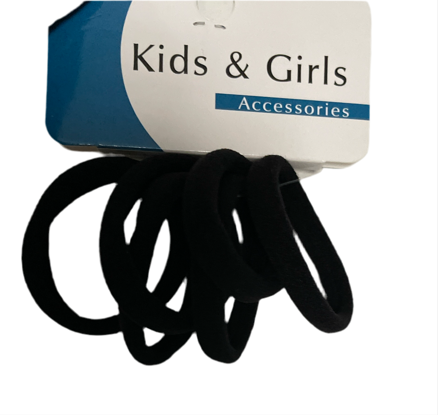 Black hair tie pack 6