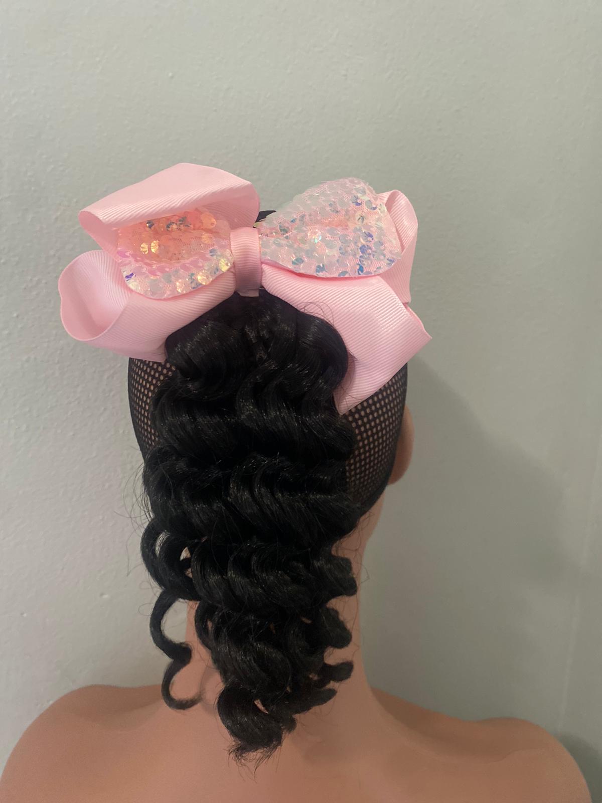 curly hair ponytail & hair-bow Kids