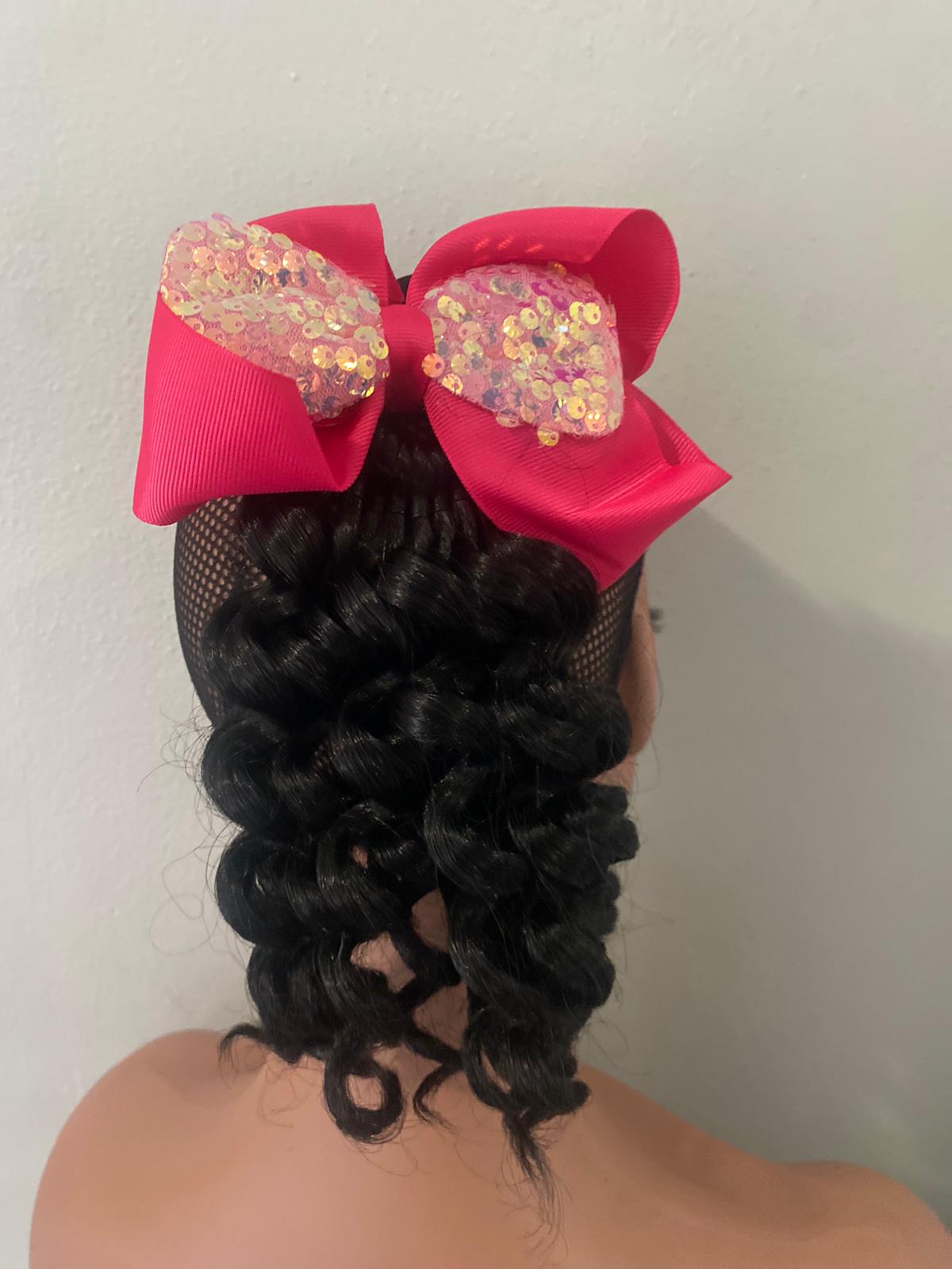 curly hair ponytail & hair-bow Kids
