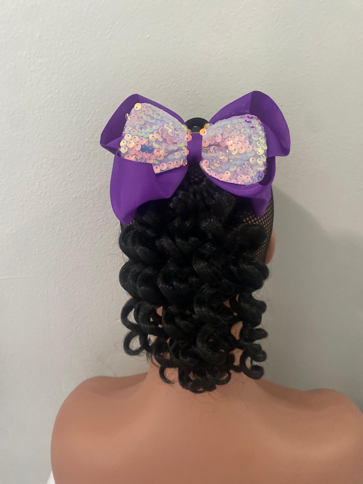curly hair ponytail & hair-bow Kids