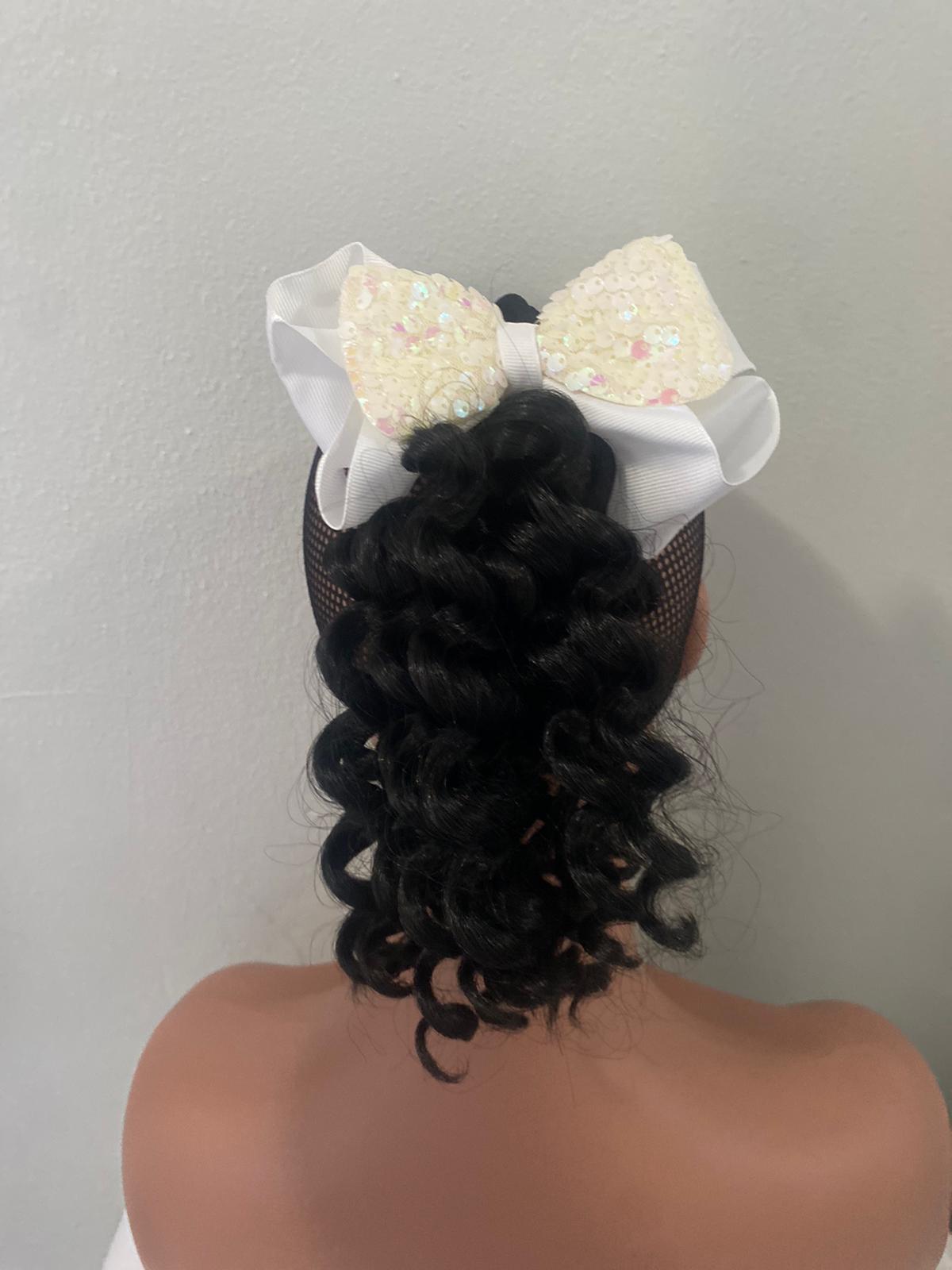 curly hair ponytail & hair-bow Kids