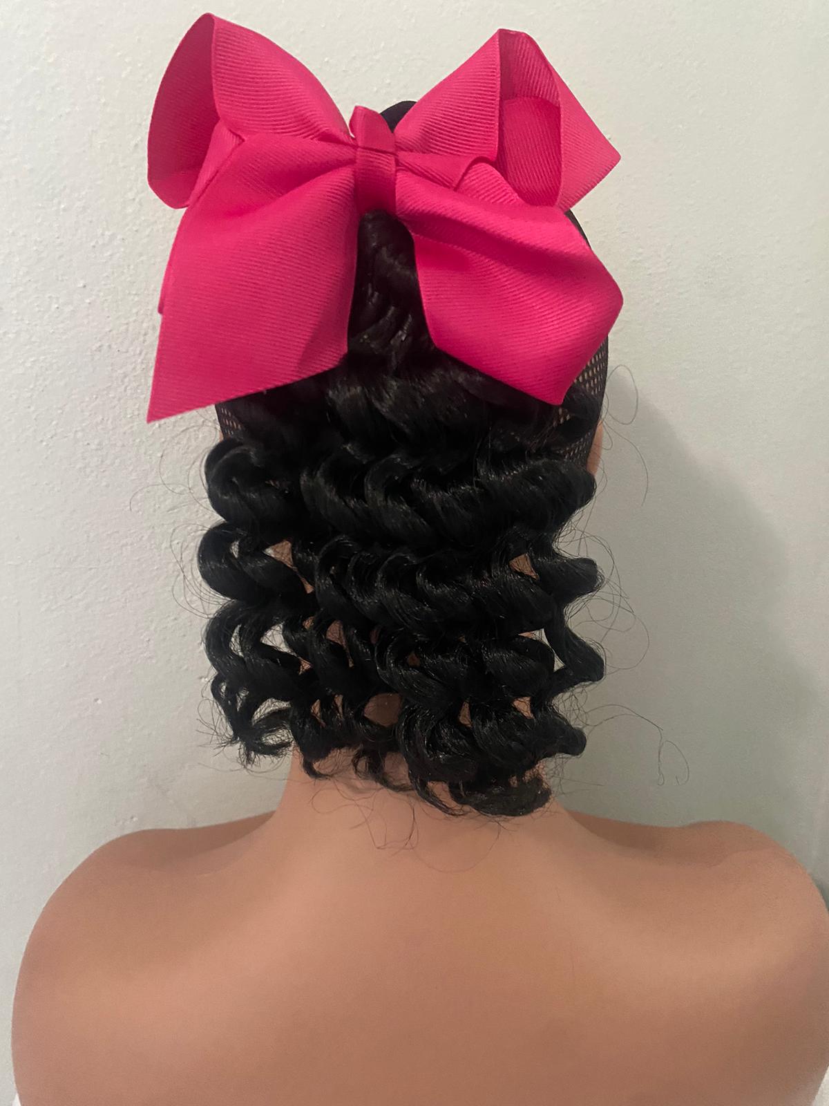 curly hair ponytail & hair-bow Kids