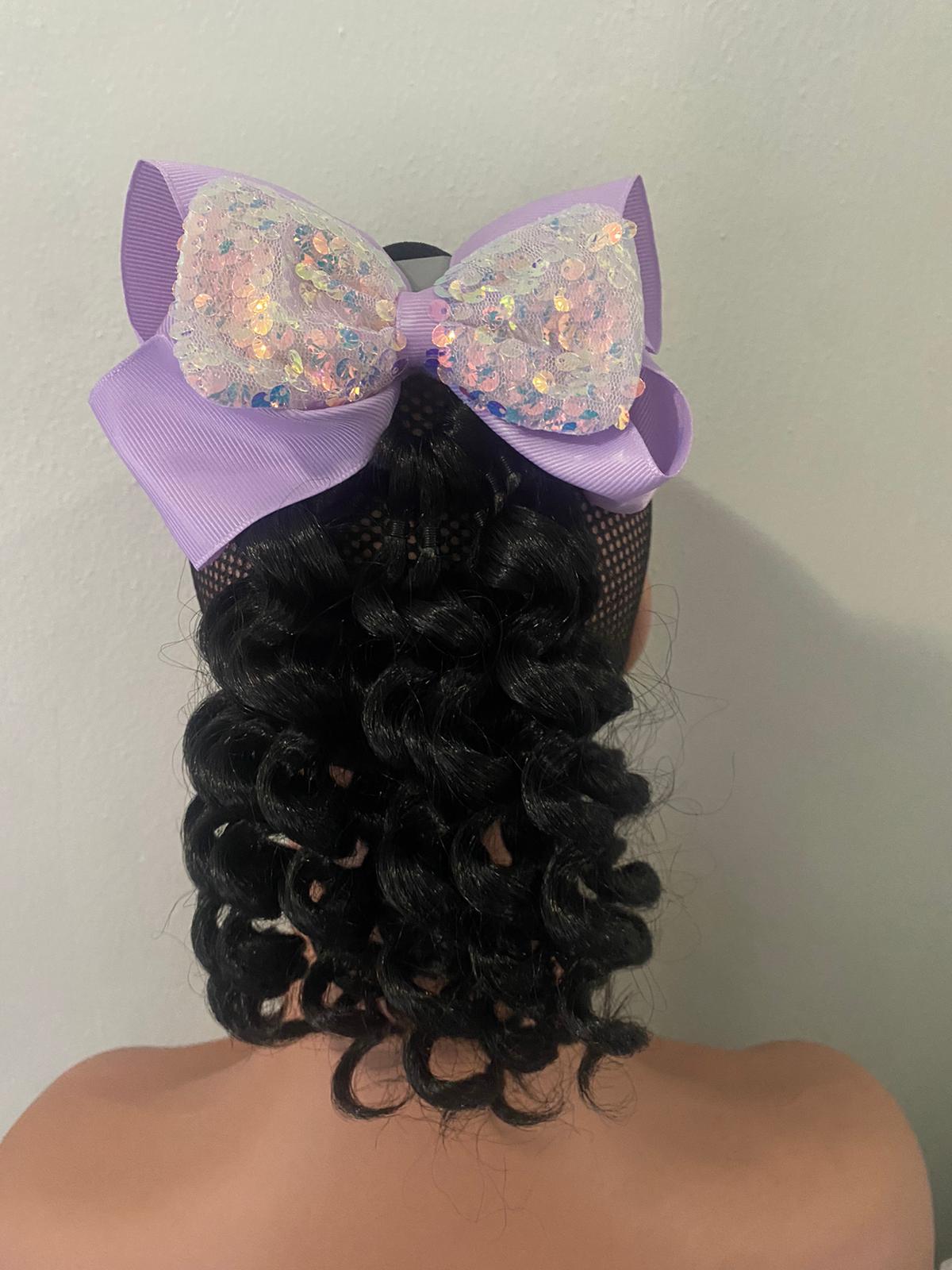curly hair ponytail & hair-bow Kids