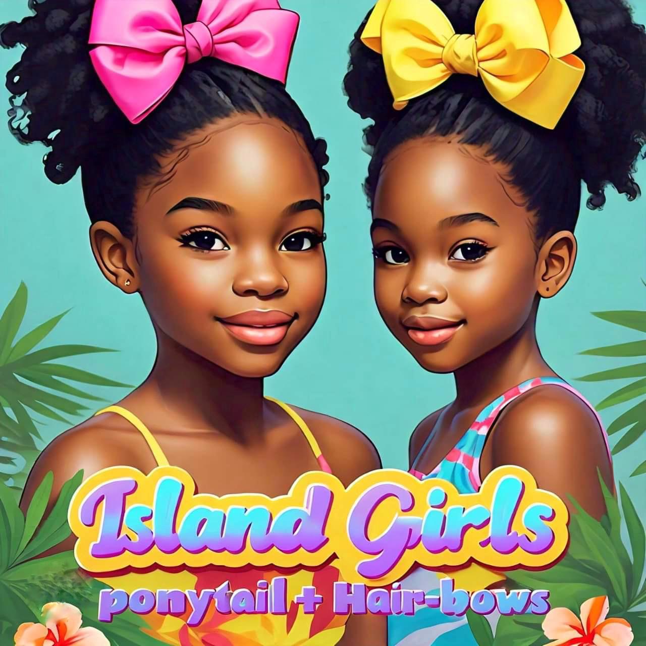 curly hair ponytail & hair-bow Kids