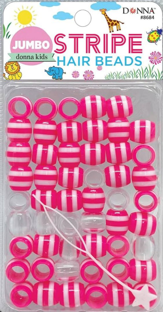 Jumbo Stripe  Hair Beads