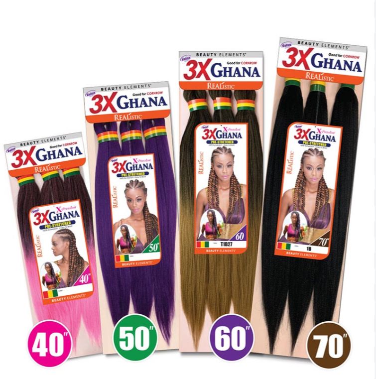 3X Ghana Braid 50''