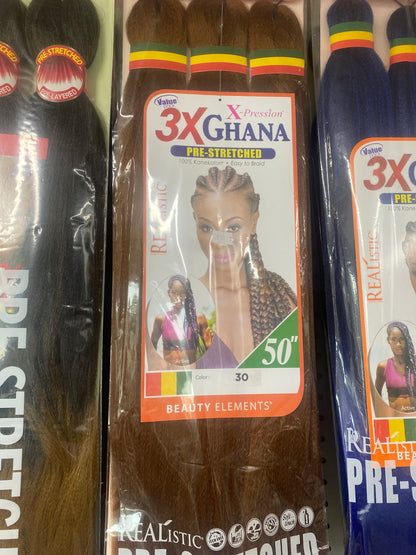 3X Ghana Braid 50''
