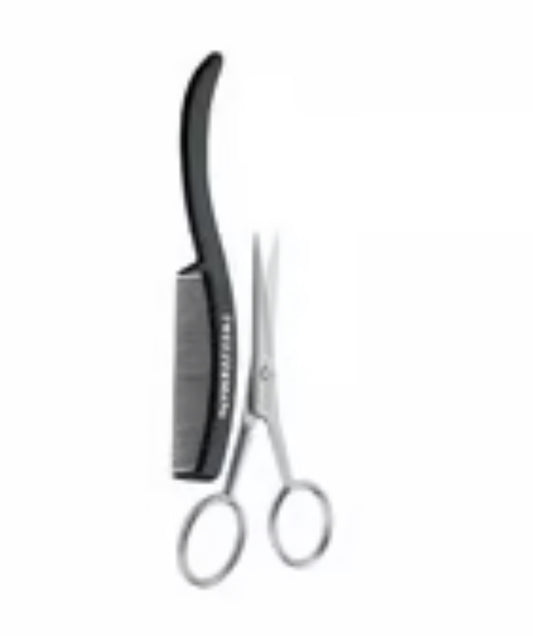 Scissors and comb set for beards