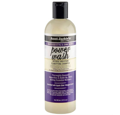 Aunt Jackie's Grapeseed Style & Shine Recipes Power wash Intense Moisture Clarifying Shampoo