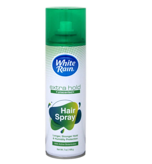 White rain hair spray
